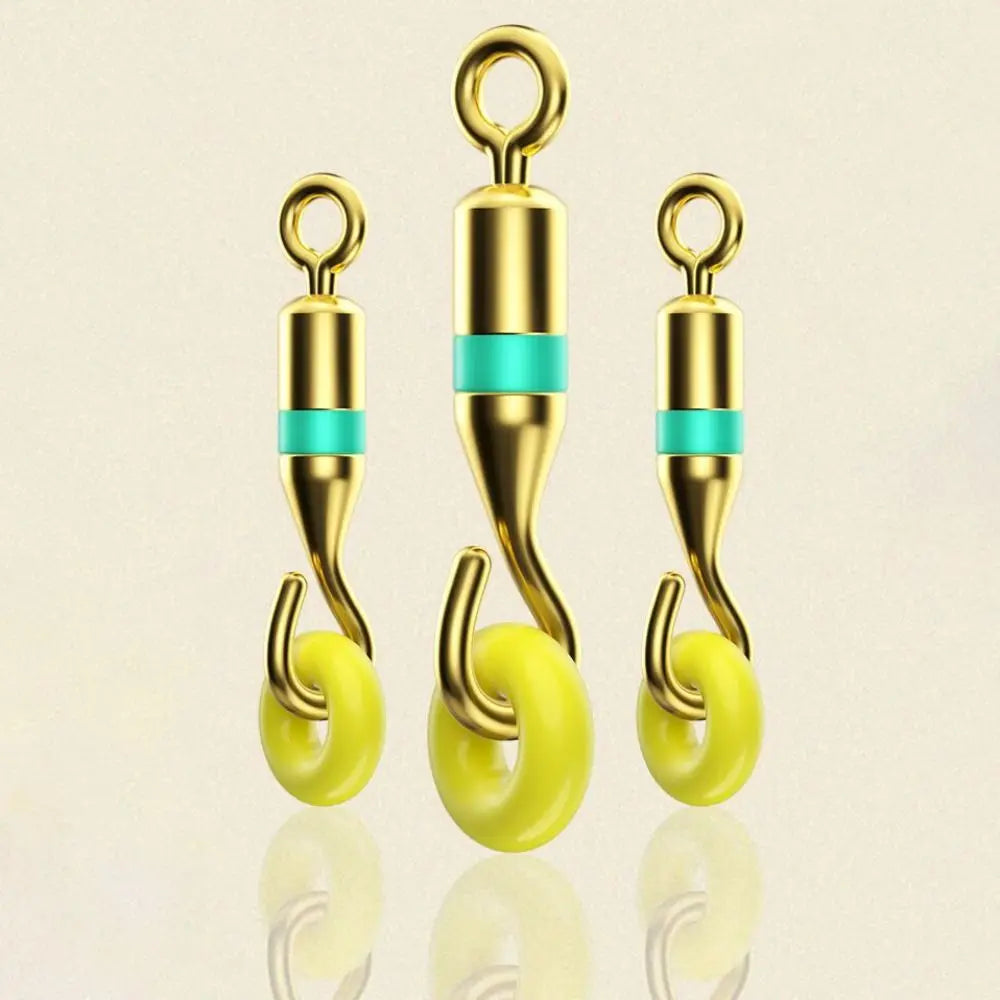20-Pack Titanium Alloy Open Swivel Fishing Rings with Rubber O-Rings Fishing Swivel Rings HIP
