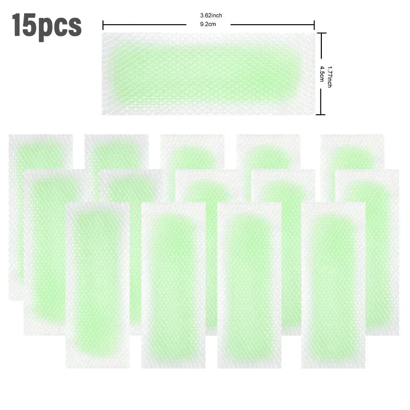 5/10/15/20stick Professional Hair Removal Wax Strips for Summer Depilation Double Sided Cold Wax Paper for Leg Body Face Useful HIP 15Pcs Green