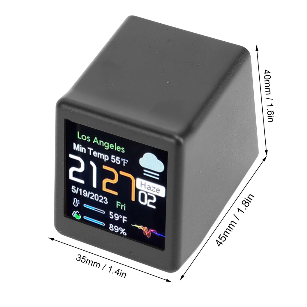 Multifunctional Clock Calendar Display Electronic Weather Clock WiFi Networking Type C Cable Powered for Office Bedroom HIP