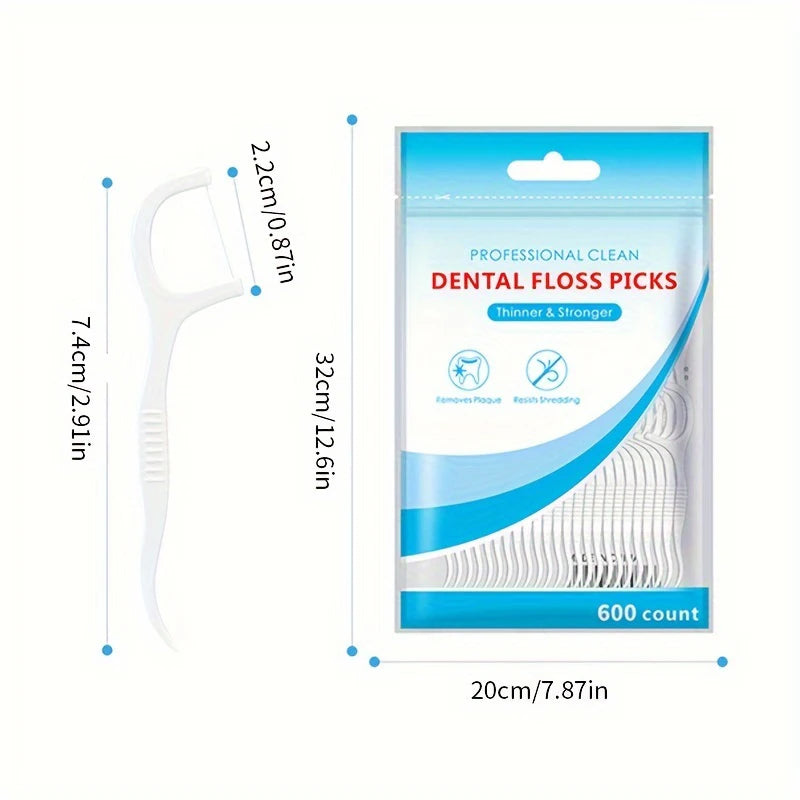 Ultra-Fine Disposable Dental Floss Picks – 30 to 600 Pack Dental Floss Picks HIP