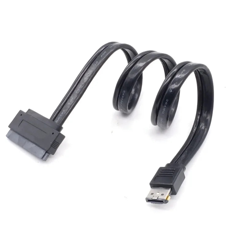 eSATA USB Combo to 22-Pin SATA Cable Adapter | 2.5" HDD HDD Adapter Cable HIP black