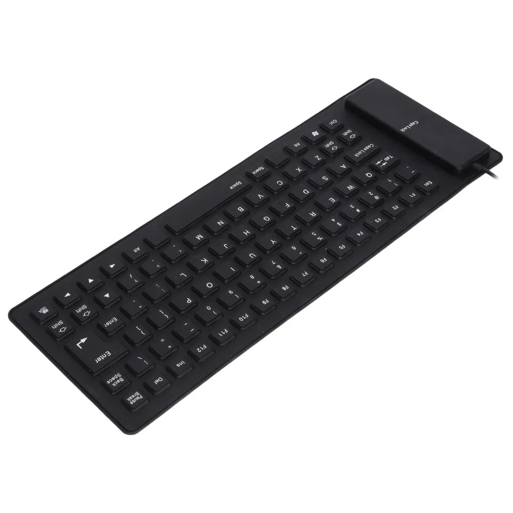 Portable 85-Key Foldable Silicone Keyboard – Silent USB Wired Silicone Keyboard HIP