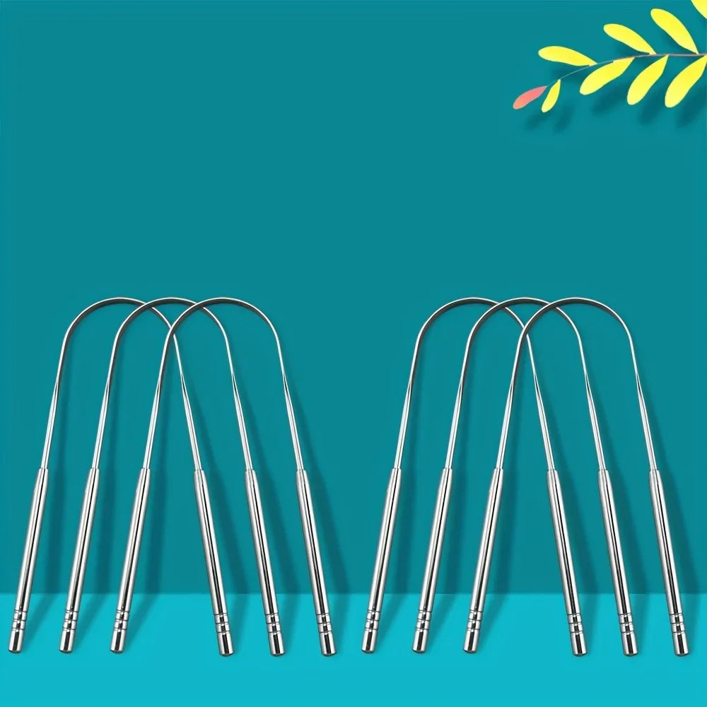 RUZOFO Stainless Steel Tongue Scraper Set – U-Shaped, Reusable Tongue Scraper Set HIP