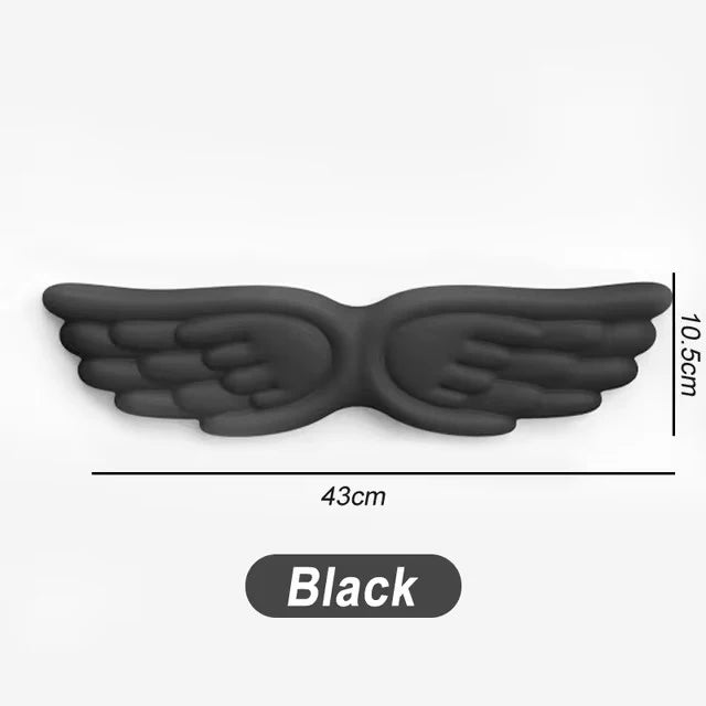 Angel Wing Memory Foam Wrist Rest – Keyboard & Mouse Set Ergonomic Wrist Rest HIP Black Long