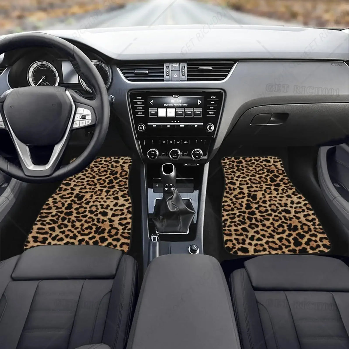 Leopard Print Car Floor Mats – 4-Piece All-Weather Universal Set Car Floor Mats HIP