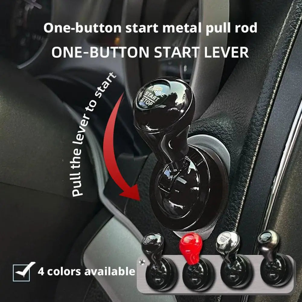 Car One-Touch Start Button Cover Rocker Automotive Interior Accessory Retro Joystick Decoration Universal New Car Gift HIP
