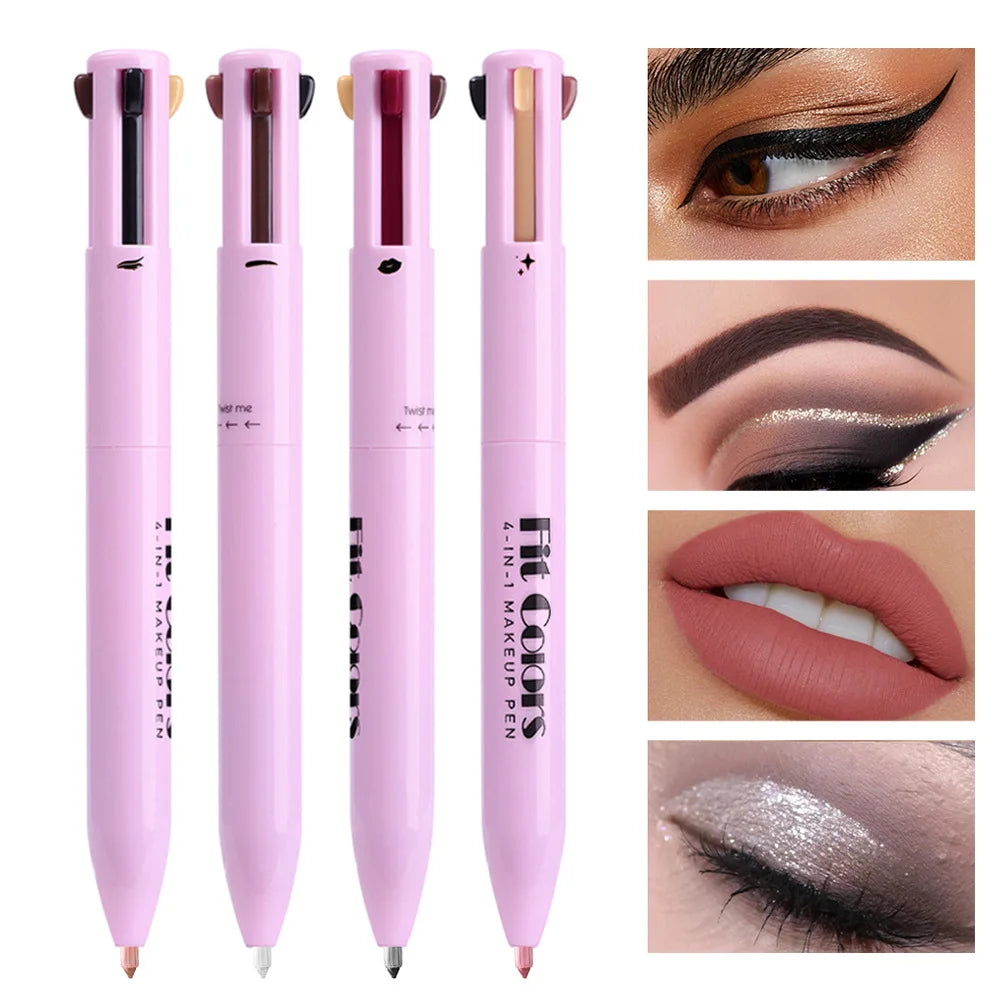 Fit Colors 4-In-1 Makeup Pencil – Eyeliner, Brow, Lip & Glow Multifunctional Makeup Pencil HIP 4 in 1 MAKE UP PEN