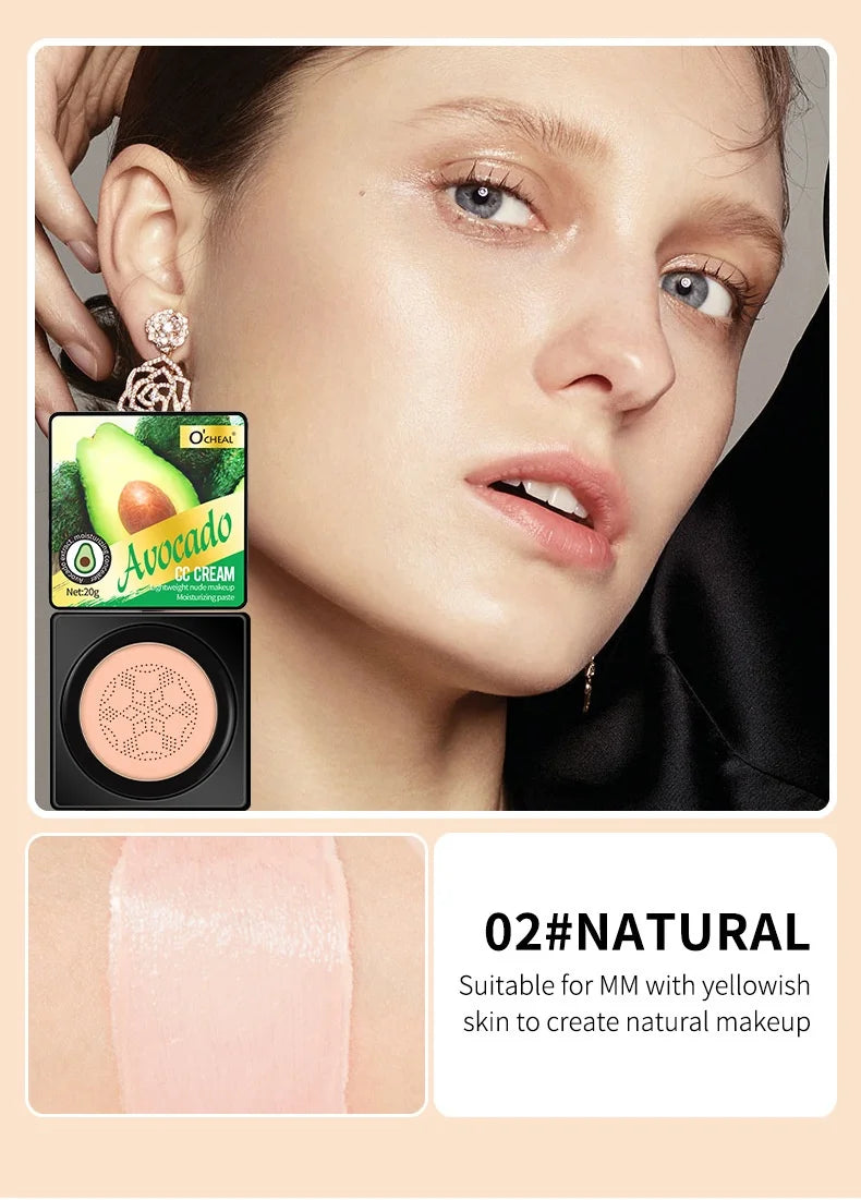 OCHEAL Air Cushion CC Cream – Foundation, Concealer & Moisture Air Cushion Foundation HIP 02 NATURAL 20g
