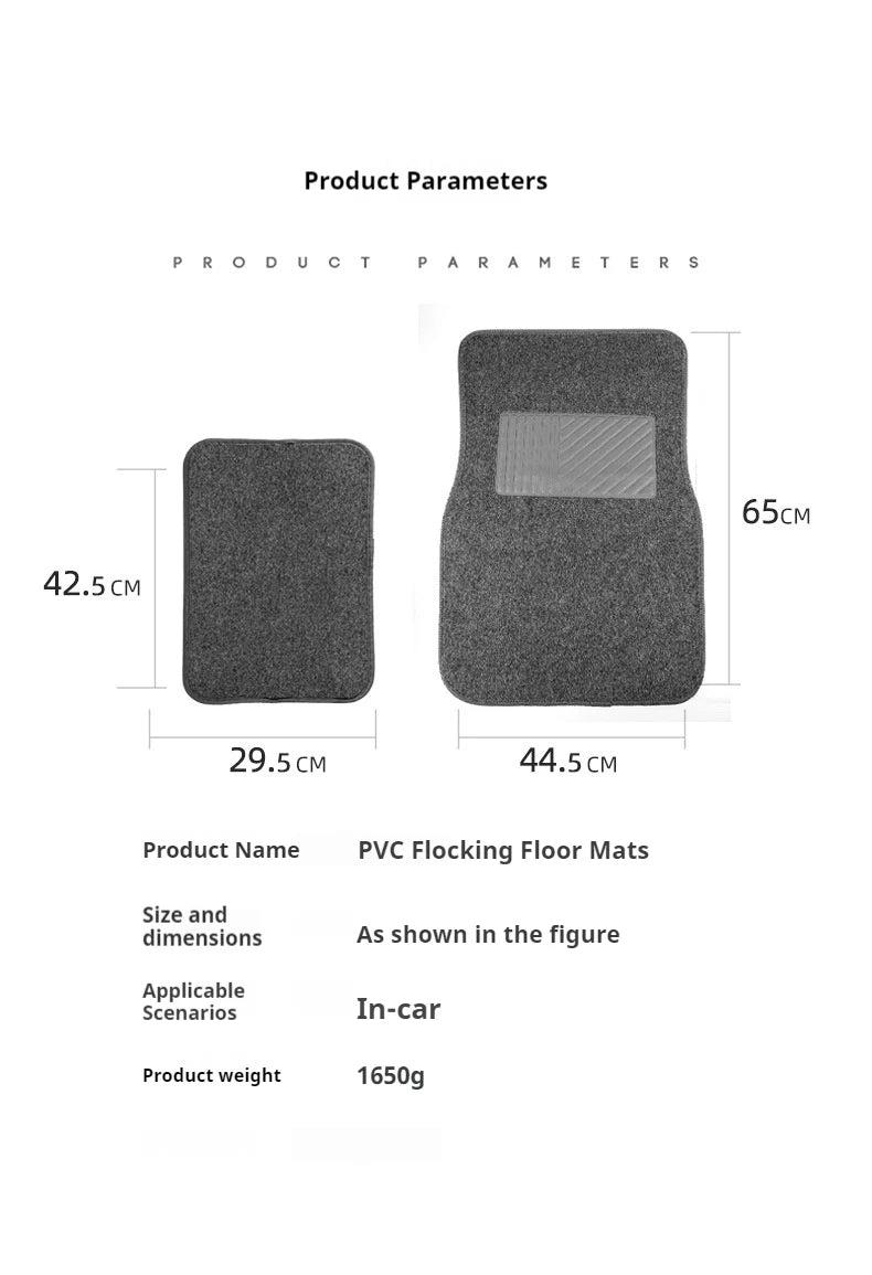 Universal PVC Flocking Car Floor Mats – Waterproof Non-Slip Car Floor Mats HIP