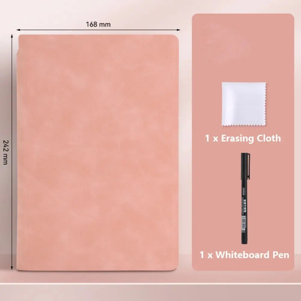 Reusable A5 Whiteboard Notebook with Pen & Eraser Cloth Reusable Whiteboard Notebook HIP 01
