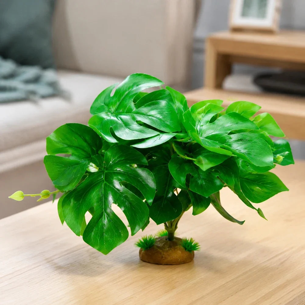 Plant Rainforest Habitat Decoration Reptile Breeding Farm Water Tank Grass Rainforest Landscape Decoration HIP