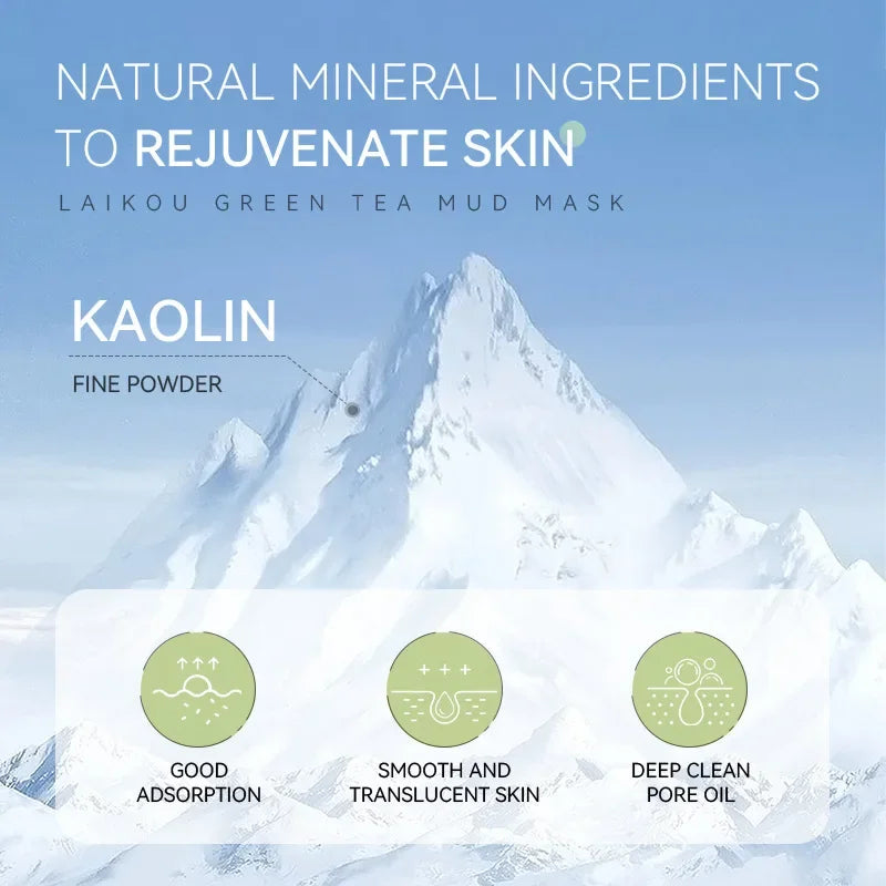 LAIKOU Green Tea Clay Mask 100g – Oil Control & Pore Care Clay Face Mask HIP