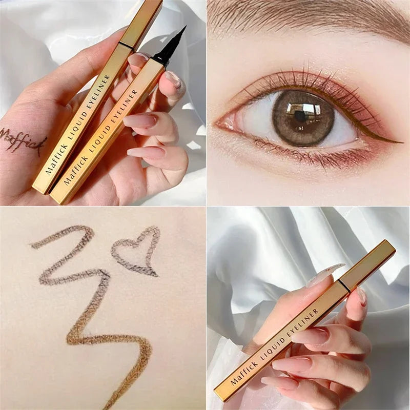 Eye Shadow Liner Combination cosmetics Black Pen Waterproof Is Not Blooming Eyeliner Pen Quick-drying Eyeliner Colorful Effect HIP