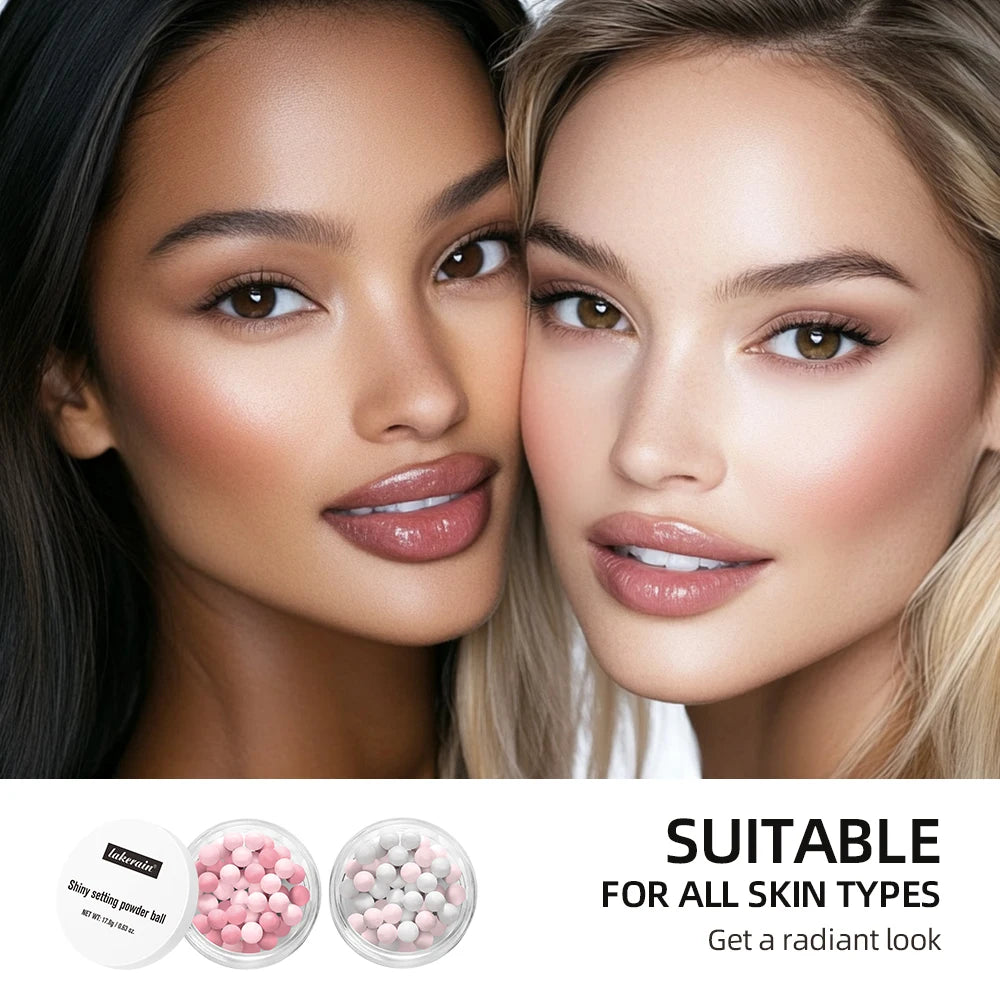 Pearl Ball Setting Powder Ball Face Ball Powder Matte Translucent Setting Powder Cosmetics Oil-control Velvety Lasting Makeup HIP