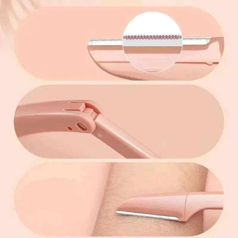 3-Pack Foldable Eyebrow Trimmer & Facial Hair Shaper for Women Eyebrow Trimmer Set HIP