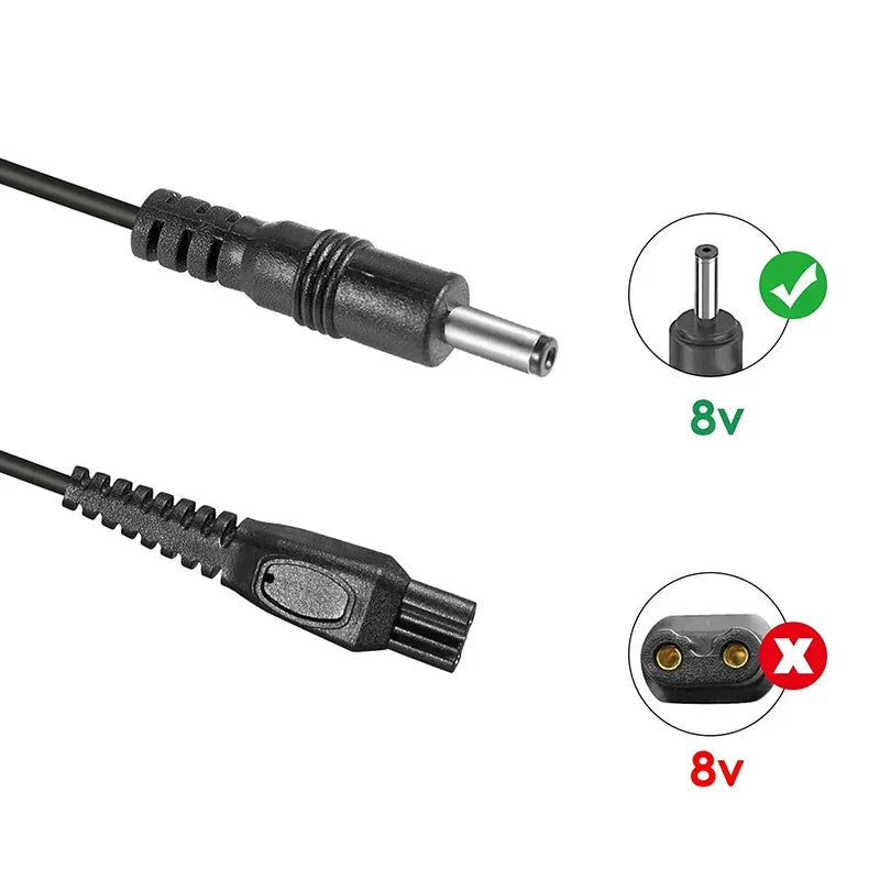 HQ840 8V Replacement Charger for Philips Norelco MG3750 MG3760 Shaver Charger Adapter HIP