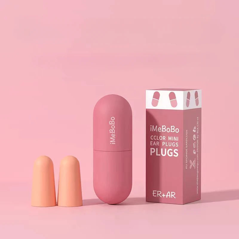 Soundproof Sleeping Ear Plugs Earplugs For Sleep Special Mute Soft Slow Rebound Student Anti-Noise Protection Anti Ronco Earplug HIP red