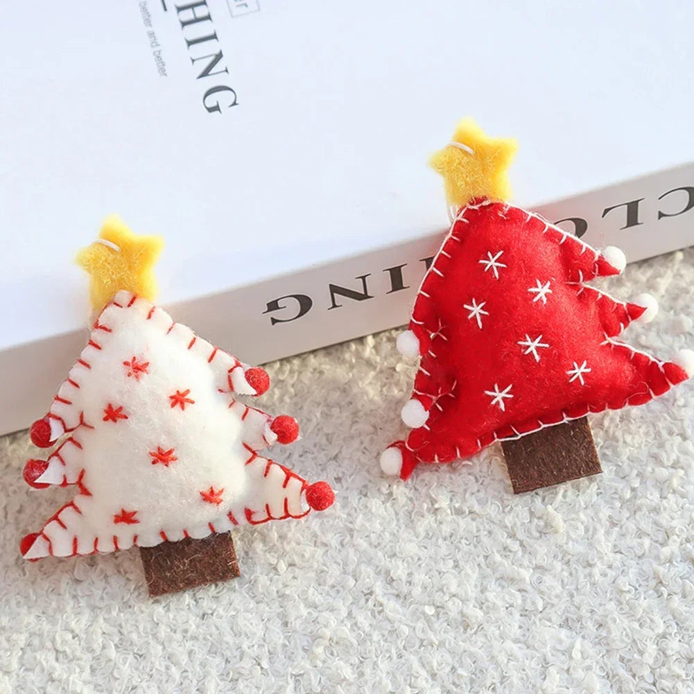 Cute Multiple Styles Wool Felt Christmas Pendants Handmade DIY Felt Snowmen Christmas Trees Party Decor and Christmas Gifts HIP