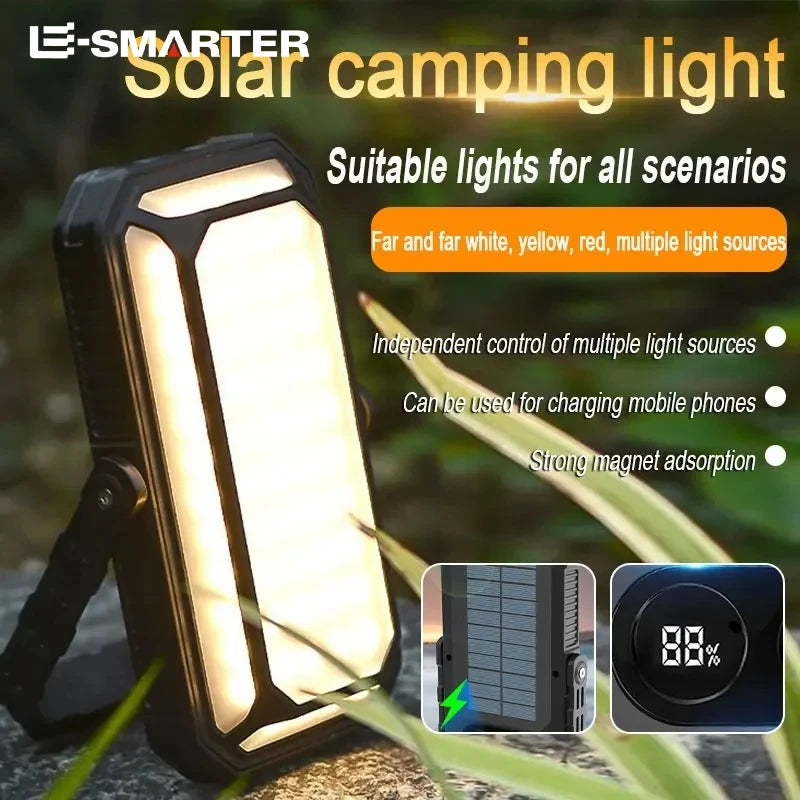 ESMARTER Solar Work Light 1200LM 10000mAh Camping Lantern Solar Work Light HIP