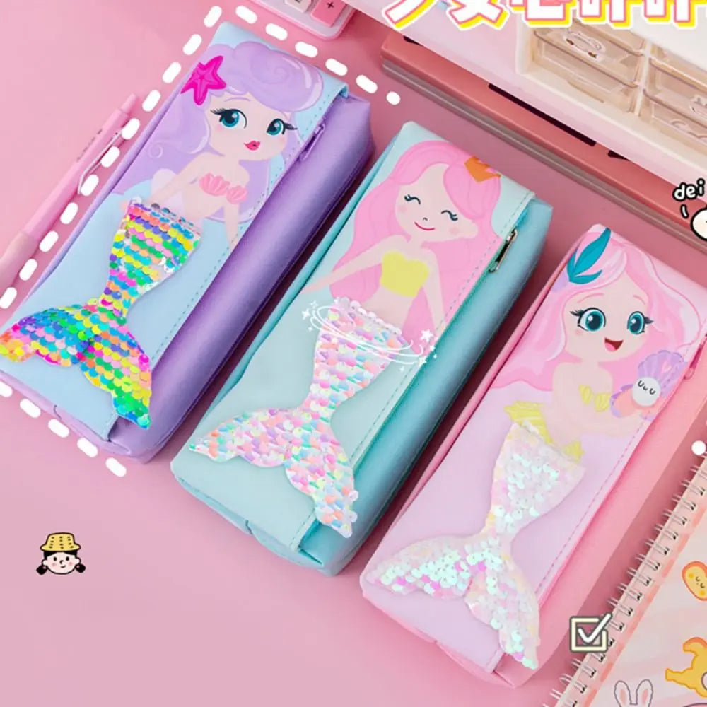 Mermaid 3D Fish Tail Pencil Case – Large Capacity Pen Bag Pencil Case HIP