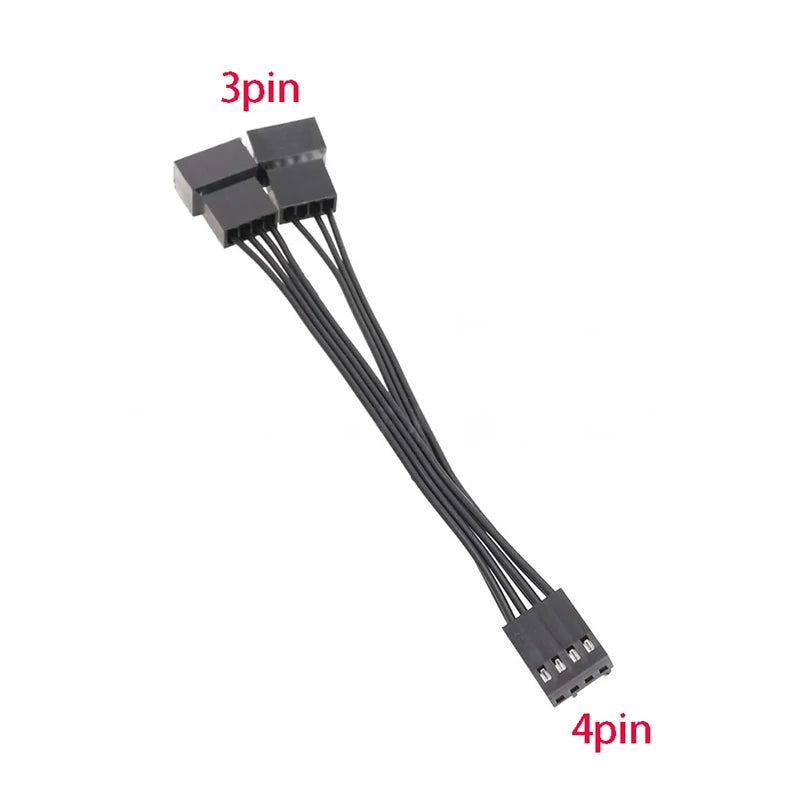 4-Pin to Dual 3-Pin PWM Fan Splitter Y Cable | PC Cooling Fan Splitter Cable HIP