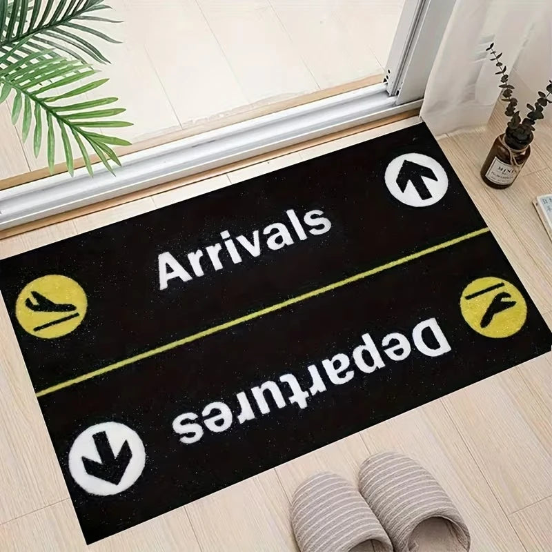 Flight Theme Doormat – Anti-Slip Rectangular Entry Rug Decorative Doormat HIP