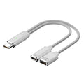 2-in-1 USB-C Splitter PD 100W Charging & Audio Adapter OTG USB-C Splitter Adapter HIP White