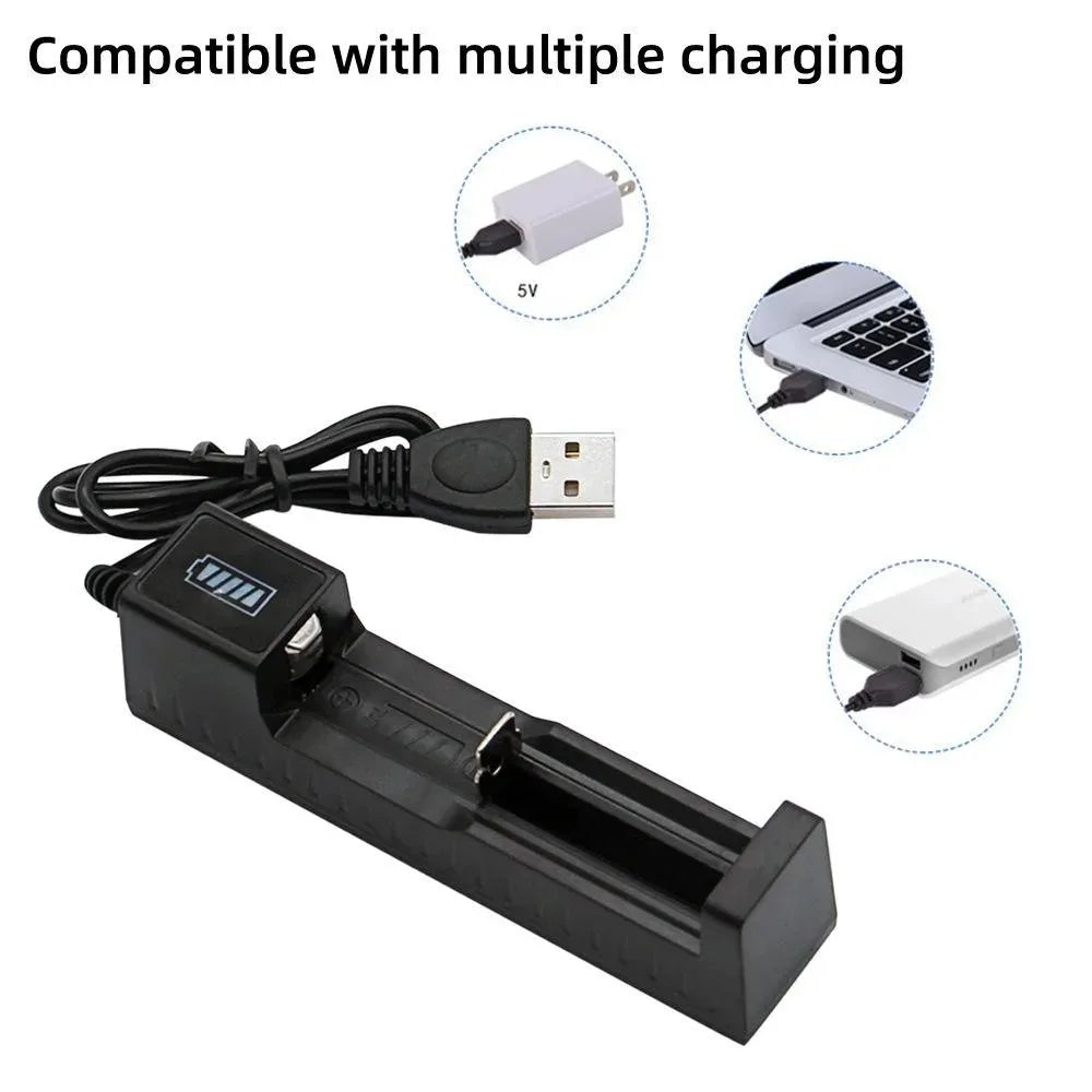 18650 Battery Charger – 1/2/4 Slot USB Lithium Charger Battery Charger HIP