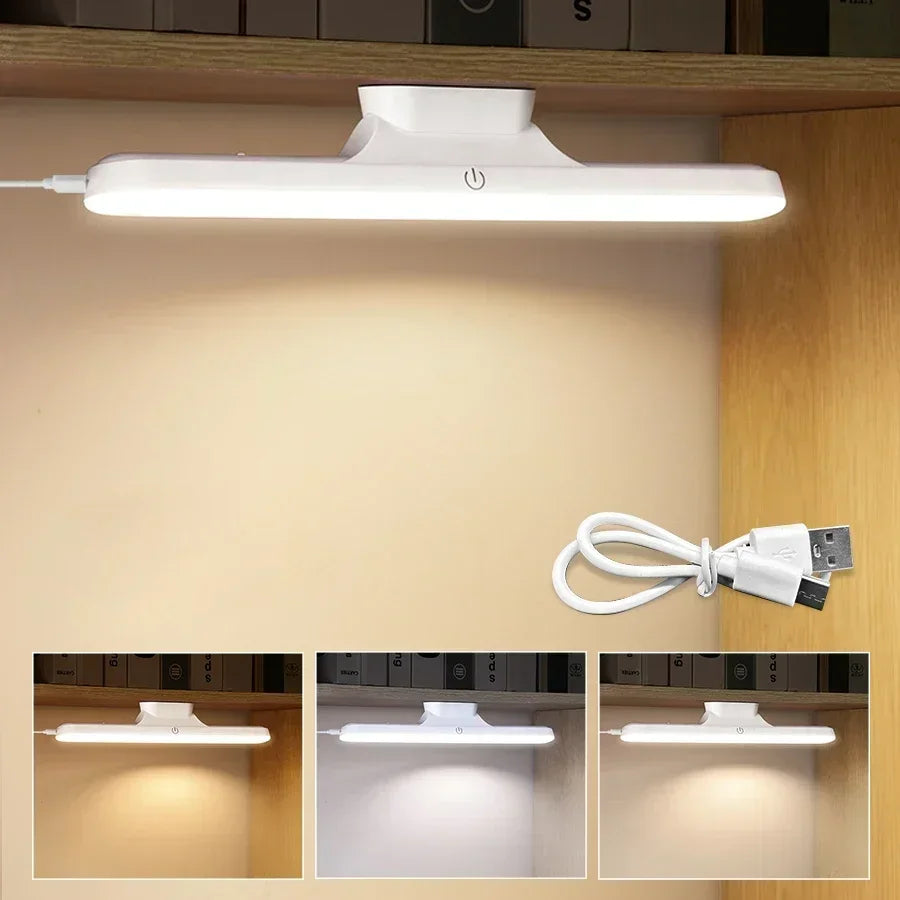 Magnetic Mirror Front Makeup Light LED Touch Night Light USB Eye Protection Reading Lamp For Dormitory Wardrobe Closet Bathroom HIP White 30CM