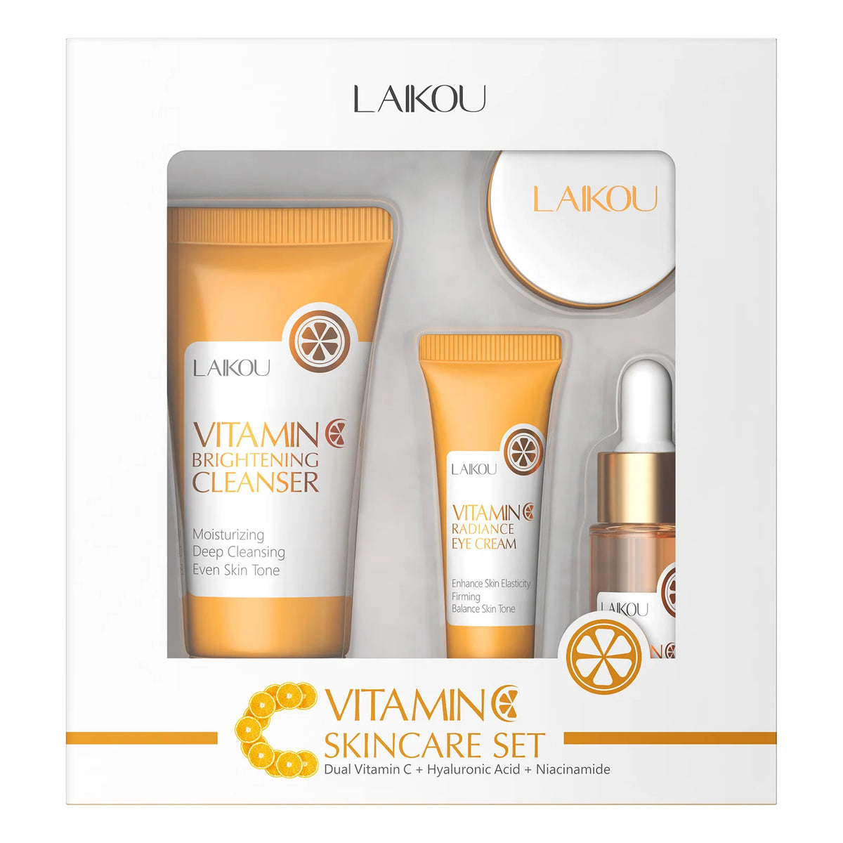 LAIKOU Vitamin C Brightening Skin Care Kit – 4-Piece Set Skin Care Kit HIP 01