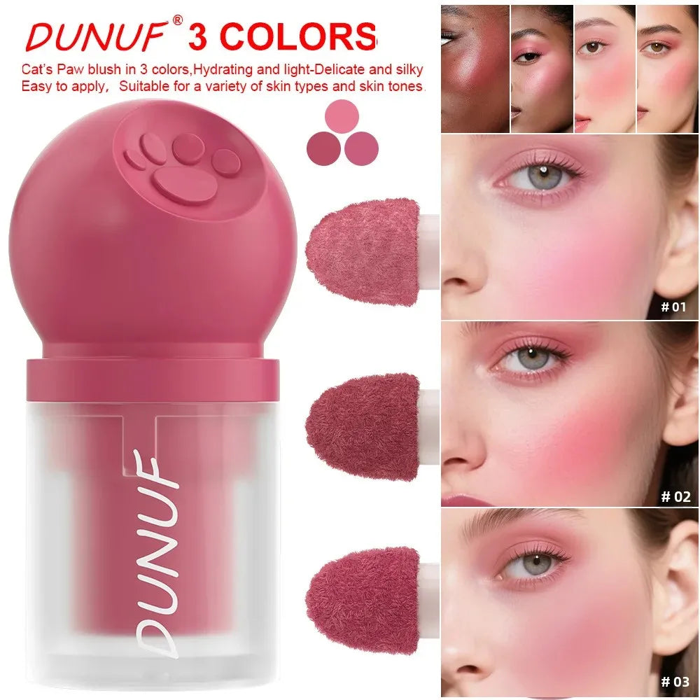 DUNUF Cat Paw Liquid Blush Trio – Buildable & Long-Lasting Liquid Blush Stick HIP