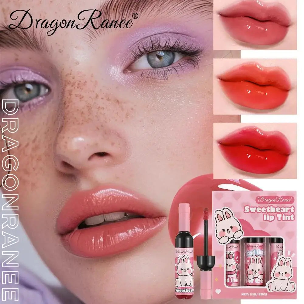 Dragon Ranee Wine Bottle Lip Gloss Set – 3pc Liquid Lipstick Lip Gloss Set HIP