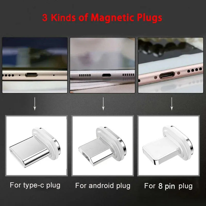 Magnetic Fast Charging Adapter – USB-C, Micro USB & Lightning Magnetic Charging Adapter HIP