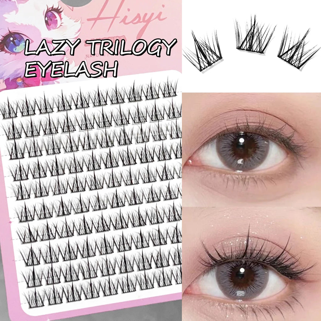 3D Thick Segmented False Eyelashes – Natural DIY Individual Lashes False Eyelashes HIP