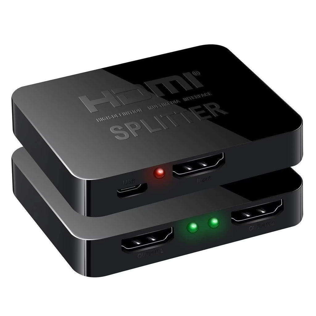 HDMI Splitter 1 in 2 Out – 1080p Dual Display, 3D & Deep Color HDMI Video Splitter HIP black