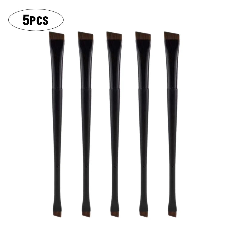 Professional Eyebrow Brush Eyeliner Angled Flat Head Blade Eye Liner Brow Contour Makeup Brushes Double-head Makeup Tool 1~10PC HIP Long B-5Pc
