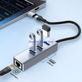 USB-C & USB-A to RJ45 Gigabit Ethernet Adapter Hub Ethernet Adapter Hub HIP CN