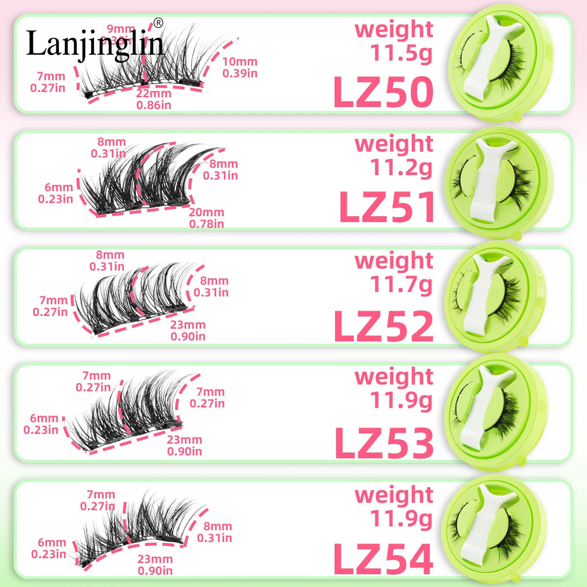 Magnetic Eyelashes 1 Pair Reusable 3D Glue-free Waterproof False Eyelashes Natural False Eyelashes and Magnetic Tweezers Set HIP