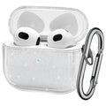 Glitter Silicone AirPods Pro Case with Keychain Ring | TPU AirPods Case HIP Clear for Airpods Pro 2
