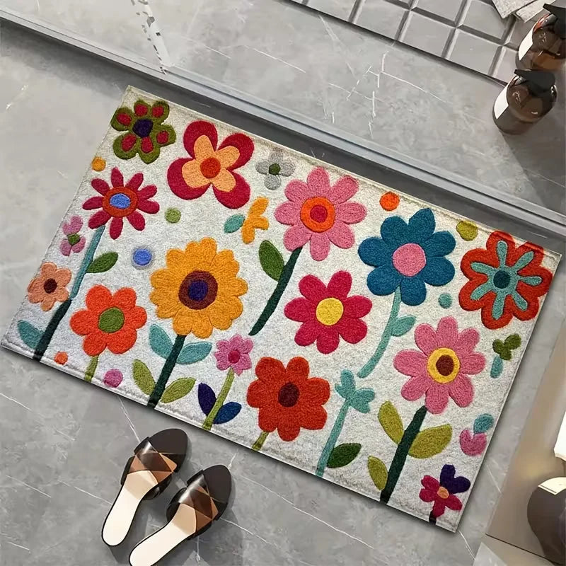 Luxury Floral Anti-Slip Washable Indoor Rug | All Rooms Indoor Floor Rug HIP