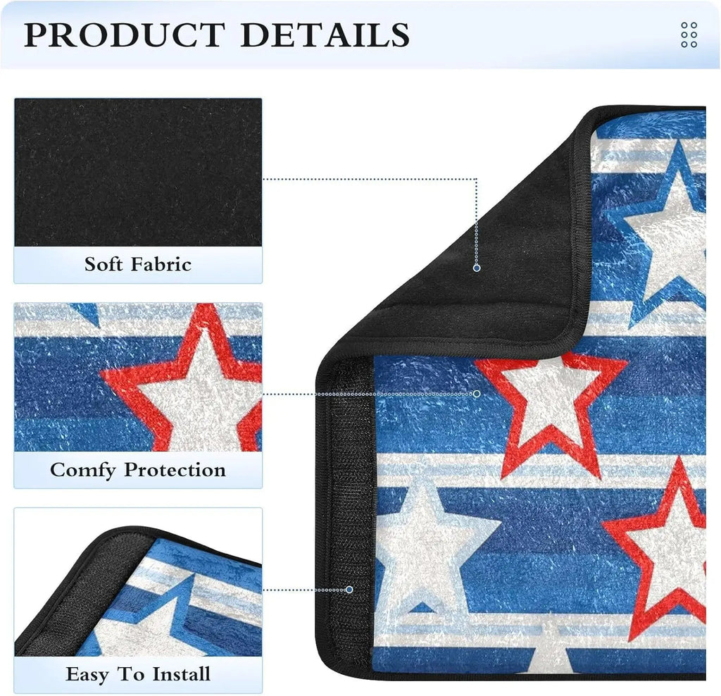 4th of July Seat Belt Cover Shoulder Strap Pad – Stars & Stripes Seat Belt Cover HIP