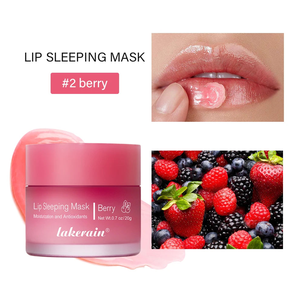 20g Moisturizing Lip Mask Night Sleeping Lips Care Maintenance Fades Lip Lines Relieves Lipitis Lip Care Products HIP 02 Berry
