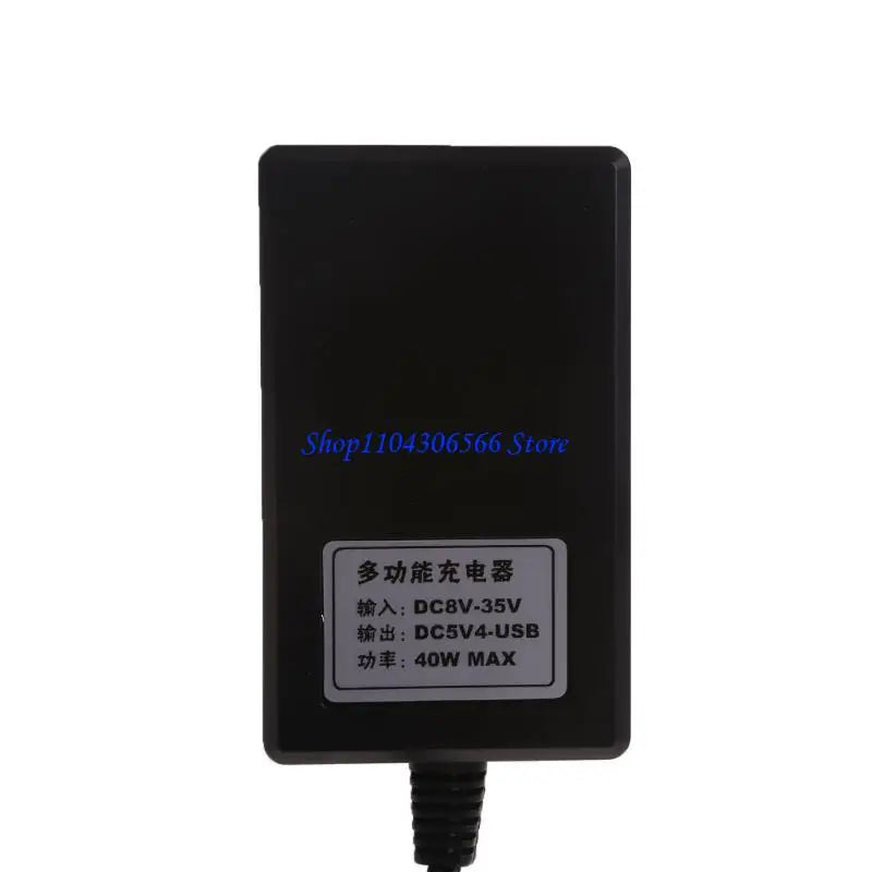 4-Port USB Vehicle Power Adapter – 12V/24V Battery Clip, 40W Vehicle USB Charger HIP