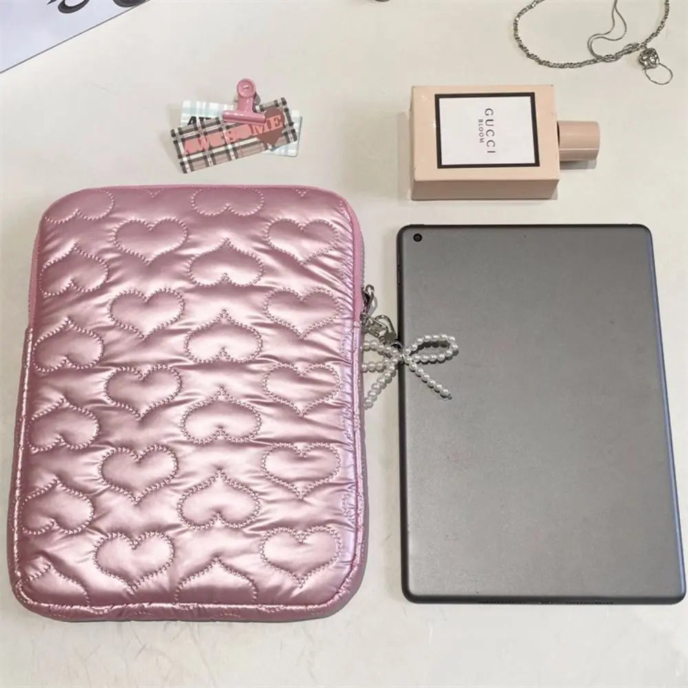 Heart Bowknot Laptop Sleeve 11–15.6" Shockproof Tablet Bag Laptop Sleeve Bag HIP