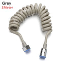 Anti-Wrap Spring Shower Hose – Flexible Bidet & Bath Sprayer Spring Shower Hose HIP grey 1.5 meters