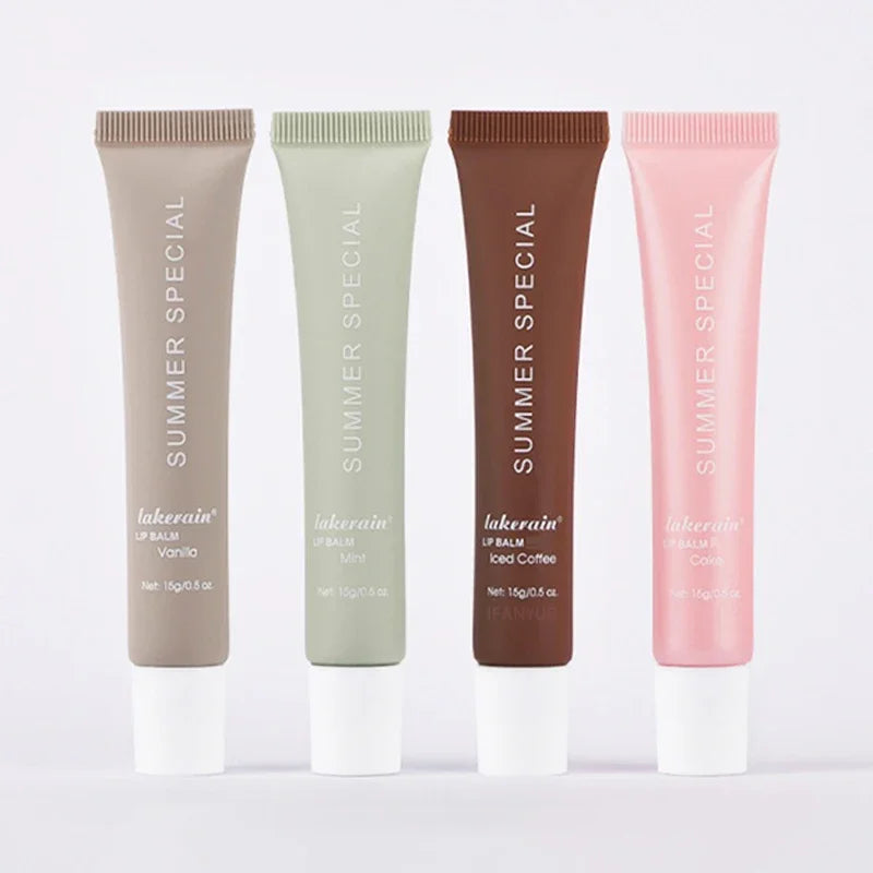 Deep Moisturizing Lip Balm Lip Gloss Long-lasting Liquid Lipstick Transparent Coffee Color Nourishing Reduce Lip Lines Lips Care HIP