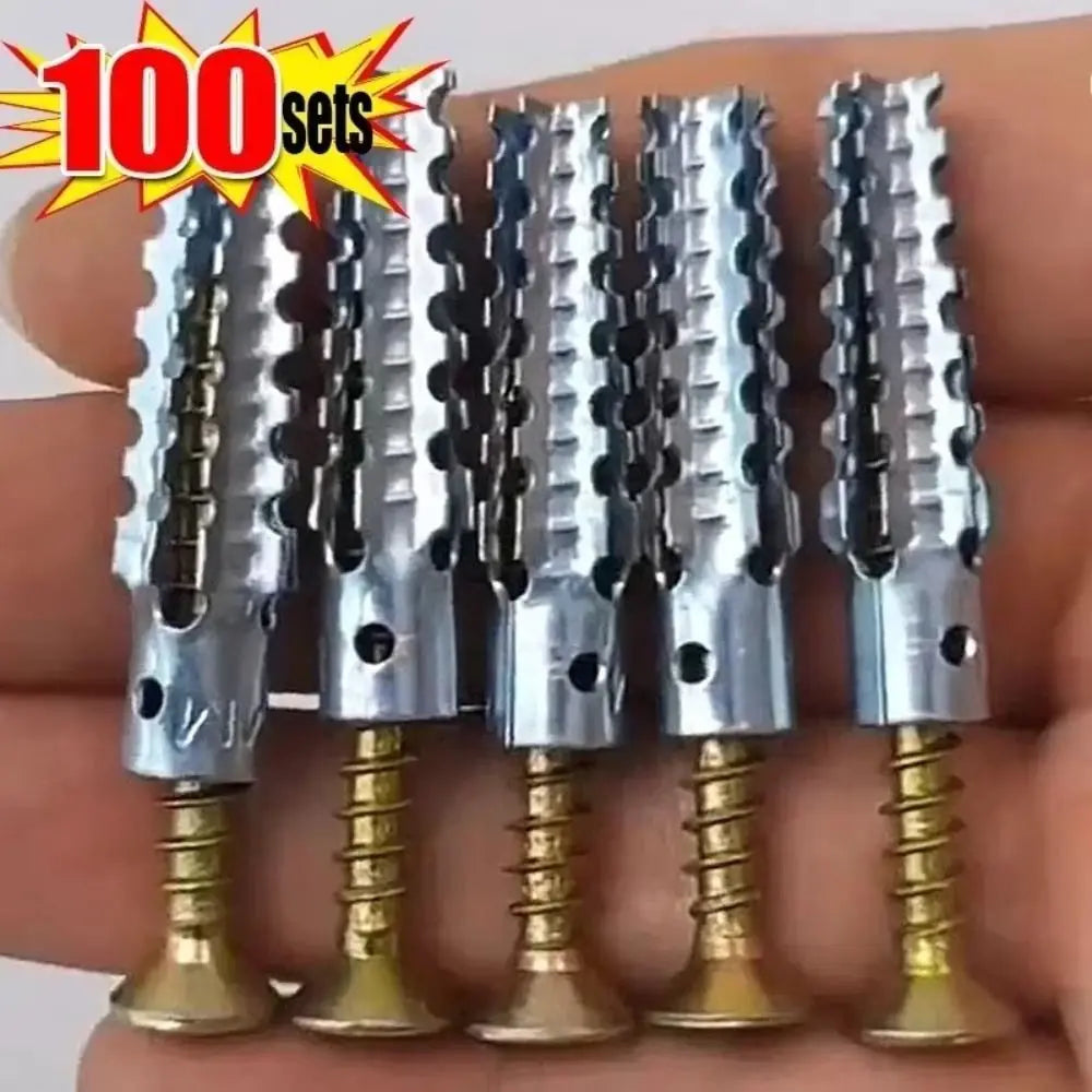Self-Tapping Metal Expansion Screws & Wall Anchors – 20/50/100 Wall Anchor Screw Kit HIP