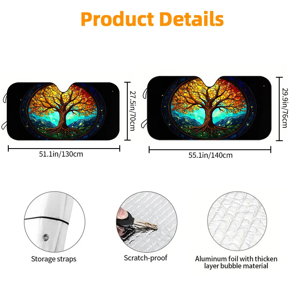 Tree of Life Car Sun Visor – UV Sunshade for SUV Car Sunshade HIP