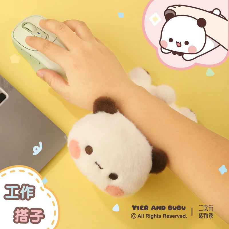 Panda Bubu & Dudu Plush Wrist Rest – Cute Desk Companion Plush Desk Toy HIP