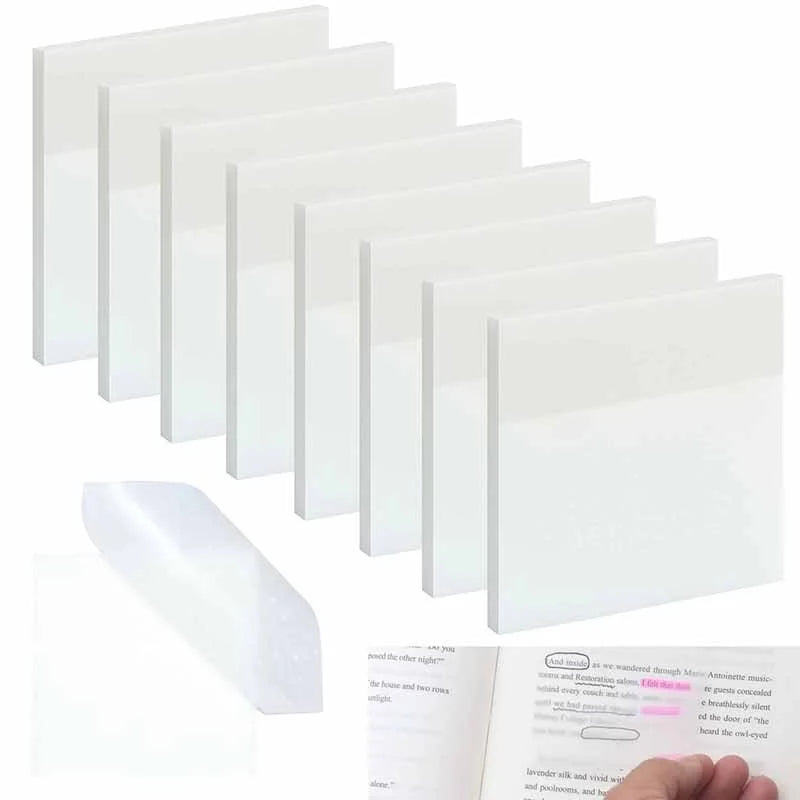50-Sheet Transparent Sticky Notes – See-Through Memo Pad Transparent Sticky Notes HIP